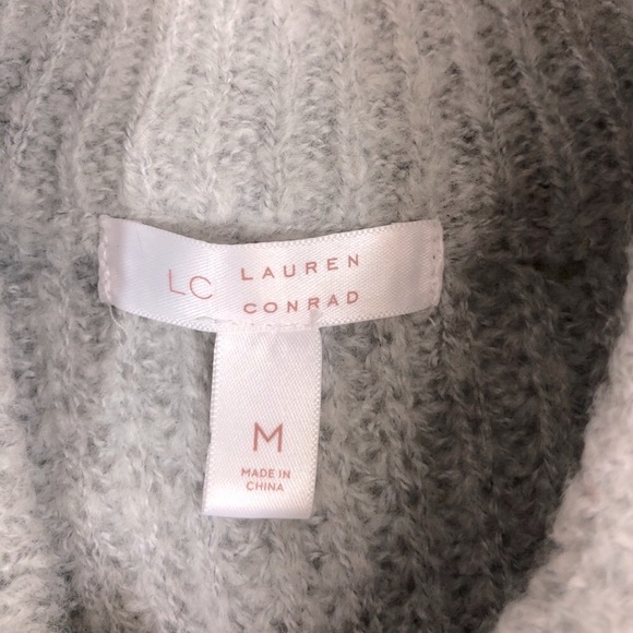 Lauren Conrad gray knit mock neck sweater Medium - Picture 5 of 7